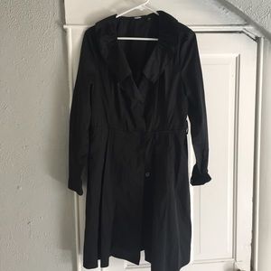 Tahari Black Trenchcoat